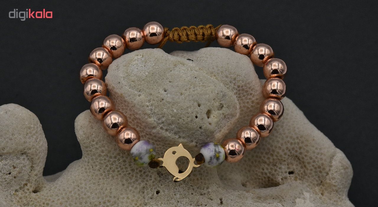 دستبند طلا 18 عیار زنانه آمانژ طرح جوجه کد 461D2908