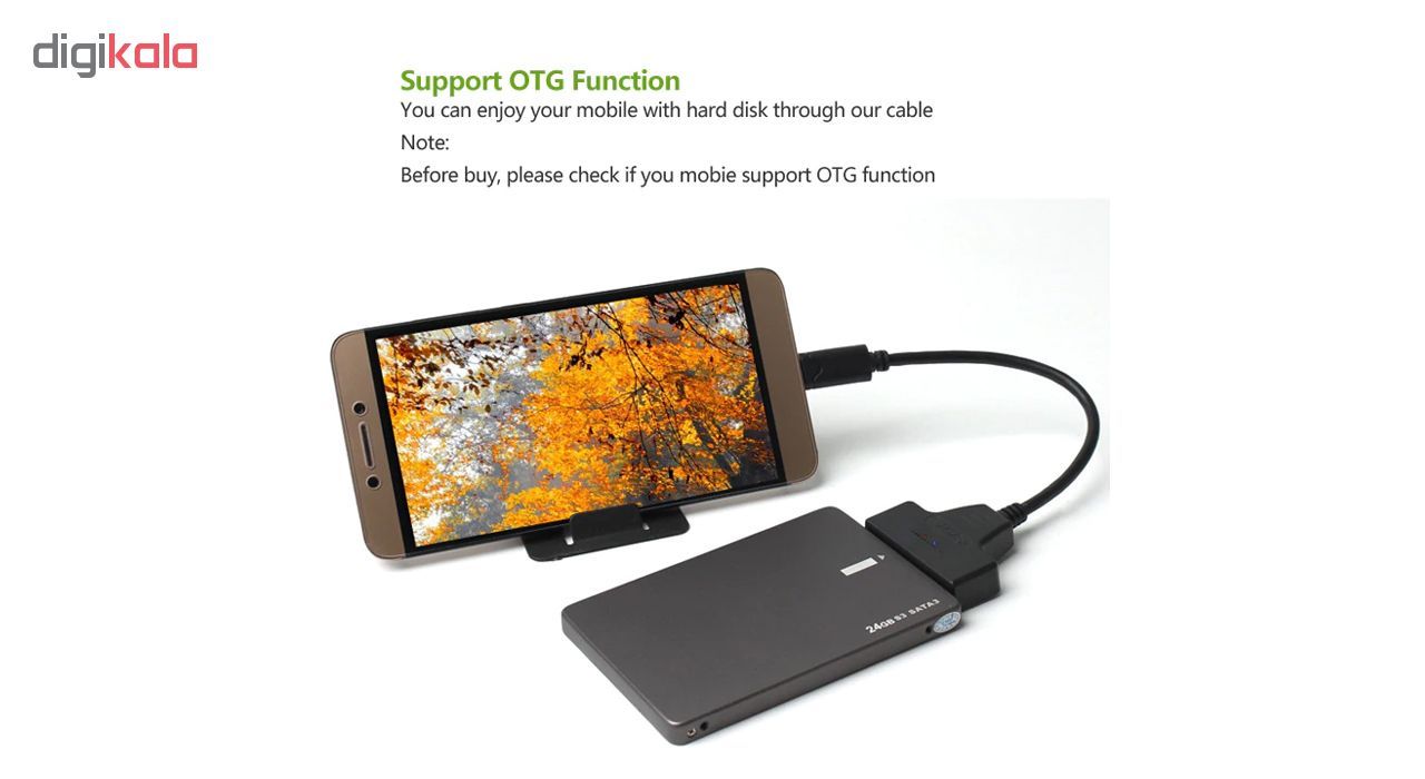 خرید تبدیل USB-C به SATA اسمارطور مدل AWM20276 طول 42 سانتی متر با قیمت مناسب