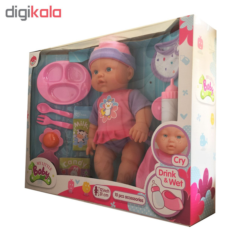 عروسک مدل my little baby کد 16019 ارتفاع 31 سانتی متر