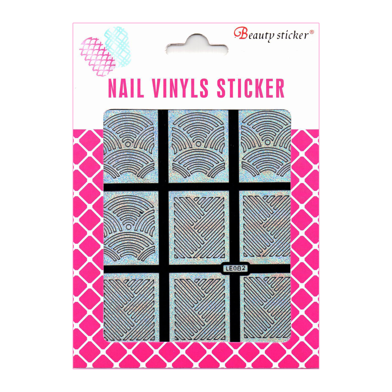 شابلون طراحی ناخن بیوتی استیکر مدل LE082