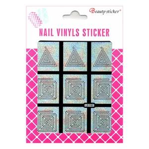 شابلون طراحی ناخن بیوتی استیکر مدل LE082