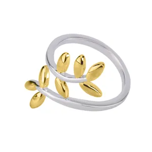  انگشتر نقره زنانه گالری شمرون طرح برگ کد 407S0