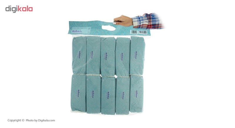 دستمال کاغذی 100 برگ هوبار مدل White بسته 10 عددی