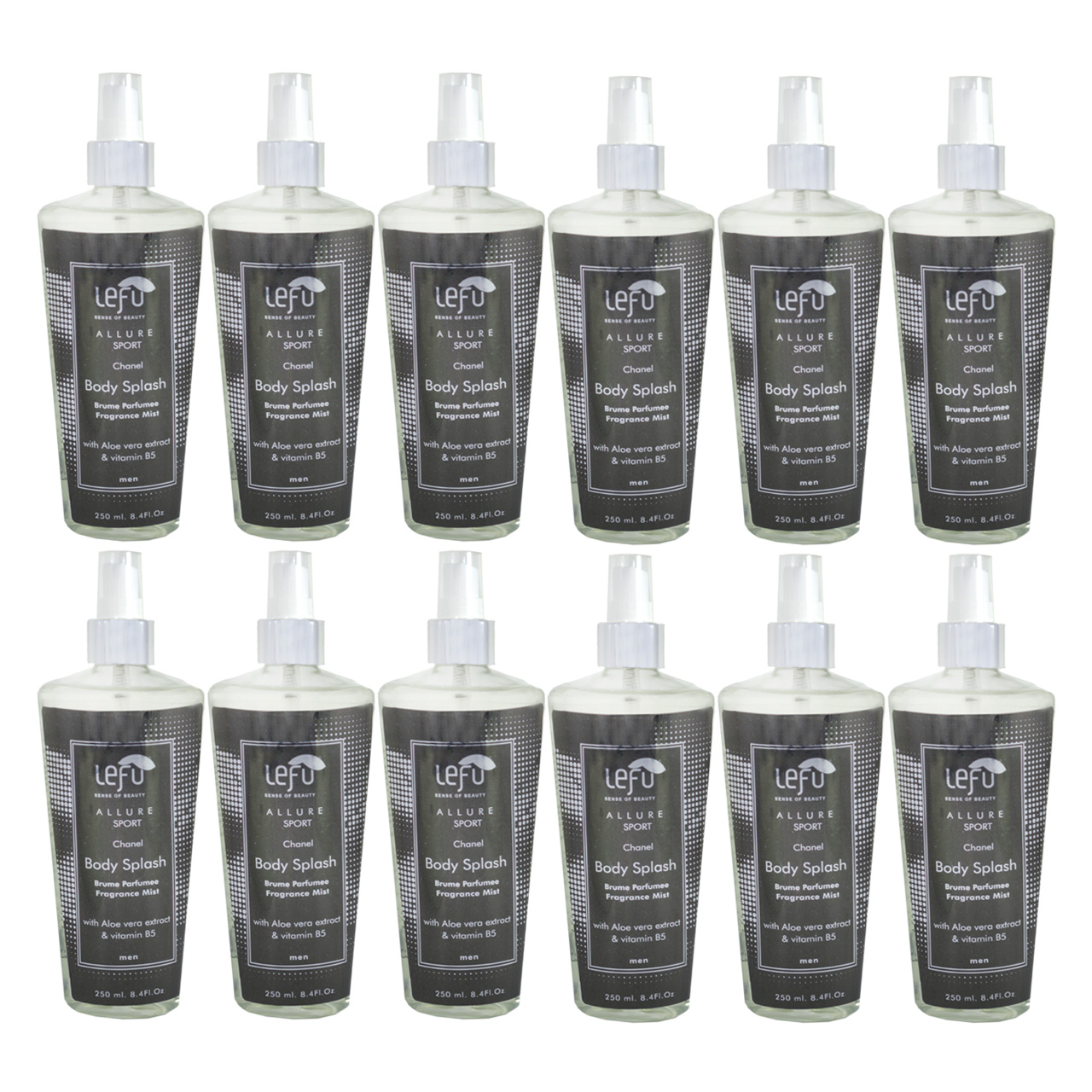 بادی اسپلش مردانه لفو مدل Allure Sport حجم 250 میلی لیتر مجموعه 12 عددی