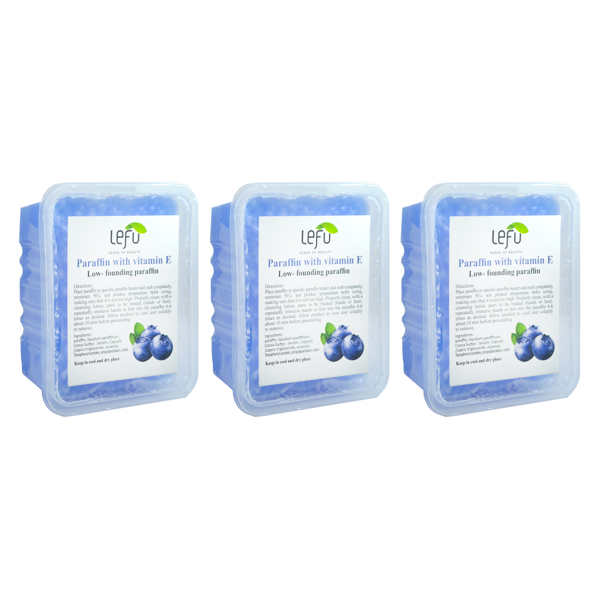 پارافین لفو مدل Blueberry حجم 500 میلی لیتر مجموعه 3 عددی