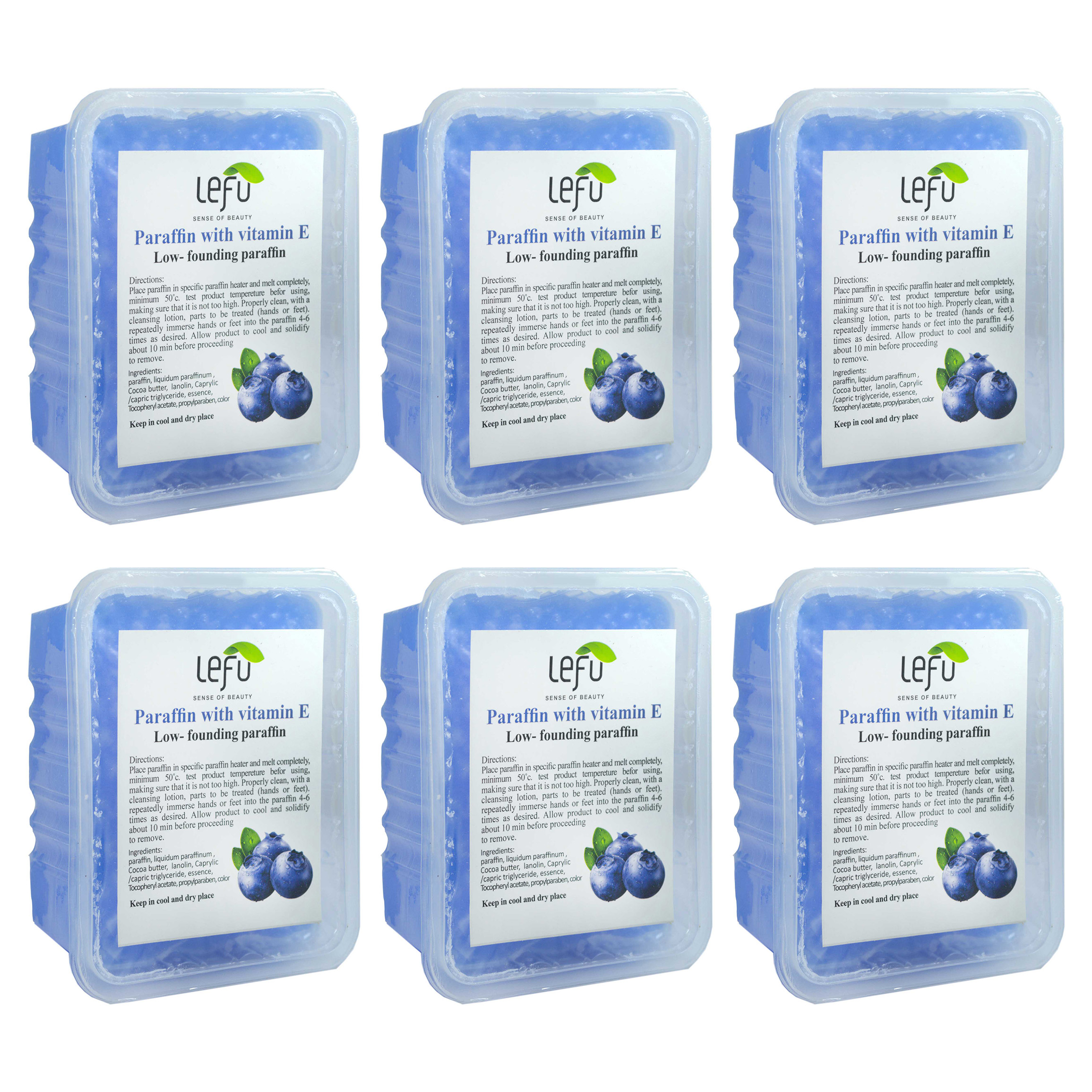 پارافین لفو مدل Blueberry حجم 500 میلی لیتر مجموعه 6 عددی