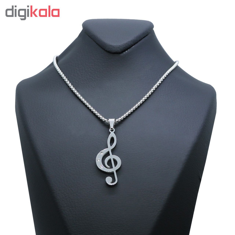 گردنبند مردانه طرح نت موسیقی کد nt01