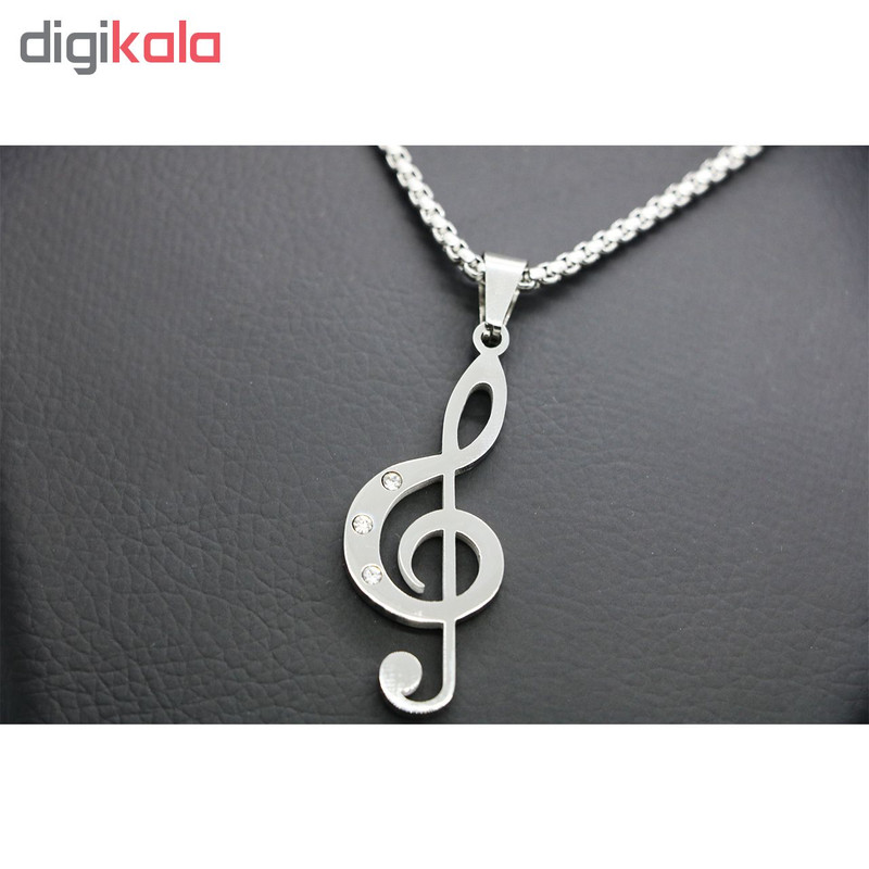 گردنبند مردانه طرح نت موسیقی کد nt01