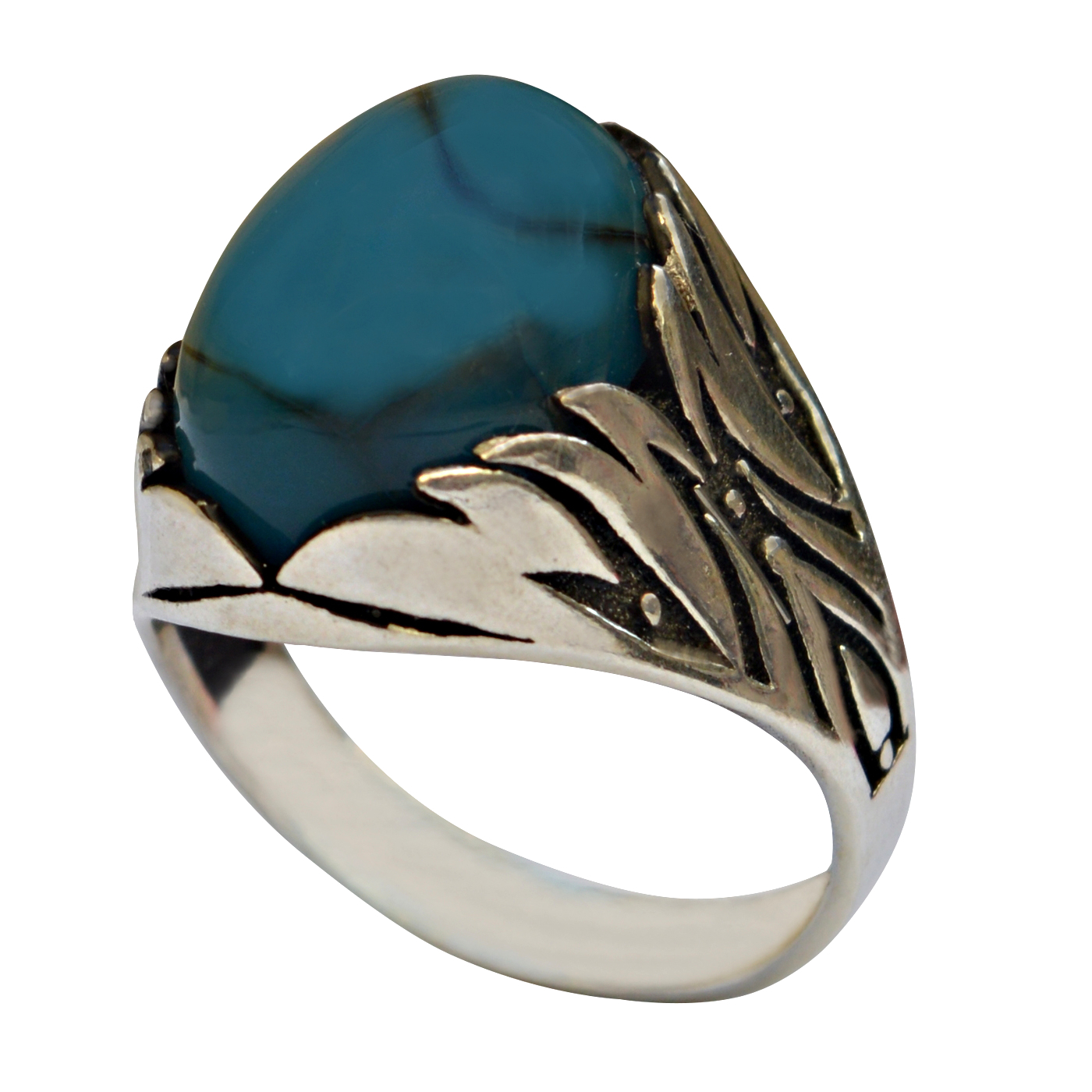 انگشتر نقره مردانه کد zx12