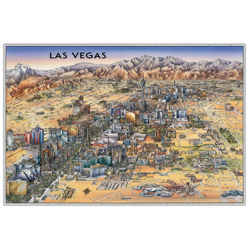 تابلو شاسی پالمیرا طرح نقشه سه بعدی لاس و گاس کد MAP164 D