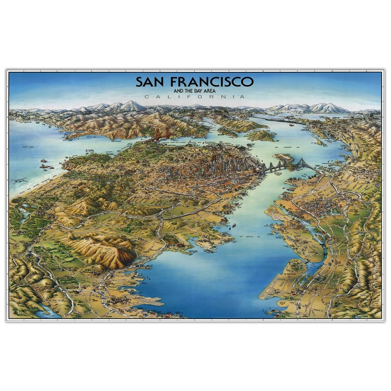 تابلو شاسی پالمیرا طرح نقشه سه بعدی سان فرانسیسکو کد MAP164 F