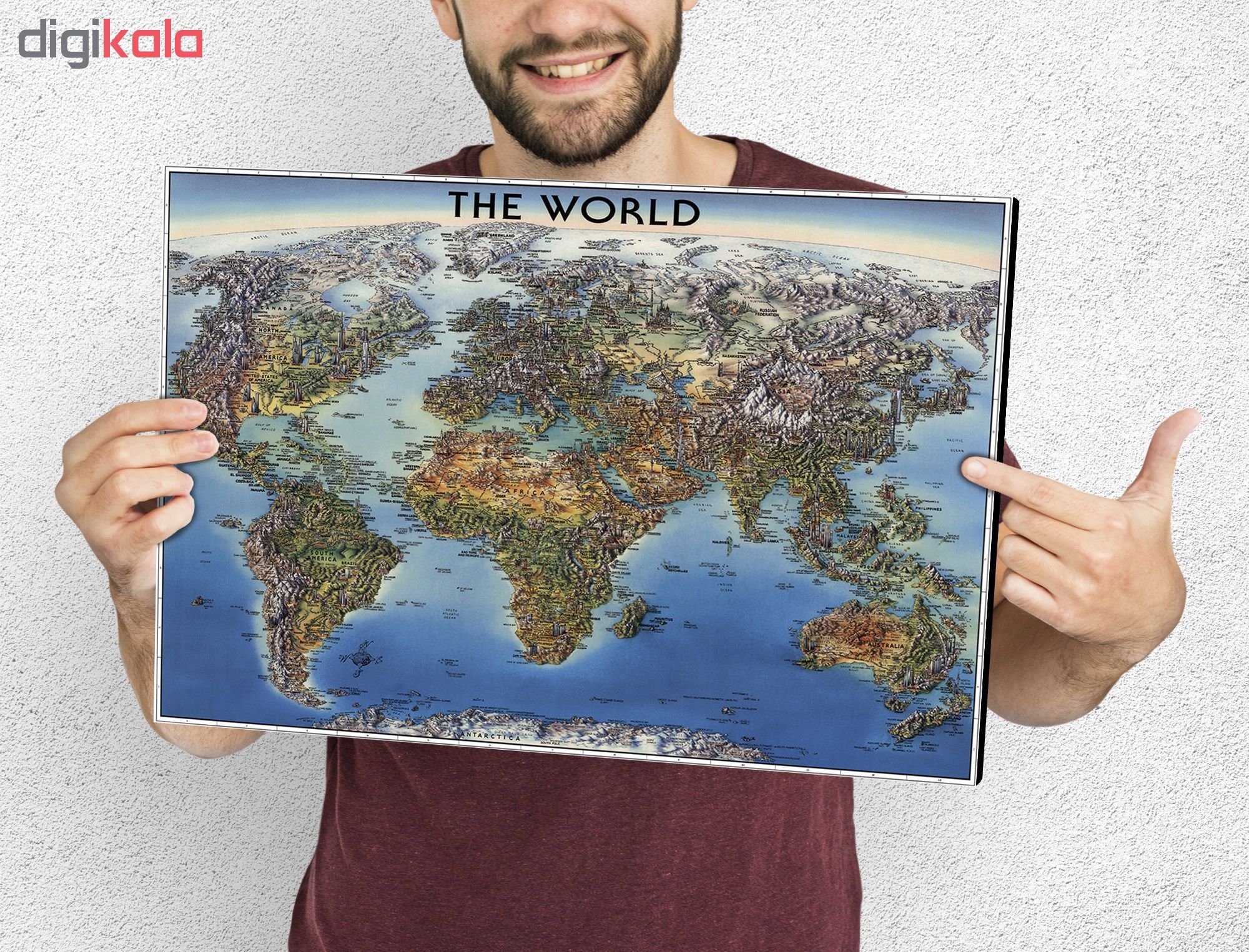 تابلو شاسی پالمیرا طرح نقشه سه بعدی جاذبه های توریستی جهان کد MAP164 A