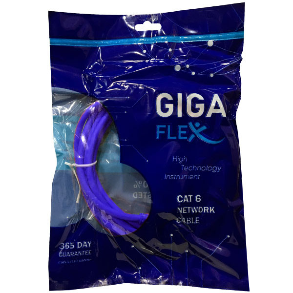 کابل شبکه Cat6 گیگافلکس مدل GI-UTP-2M-BL