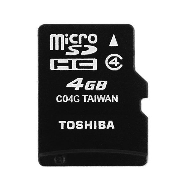 کارت حافظه microSDHC توشیبا مدل C04G کلاس 4 استاندارد UHS-I سرعت 15MBps ظرفیت 4 گیگابایت