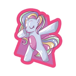 استیکر لپ تاپ طرح اسب تک شاخ کد STL1194