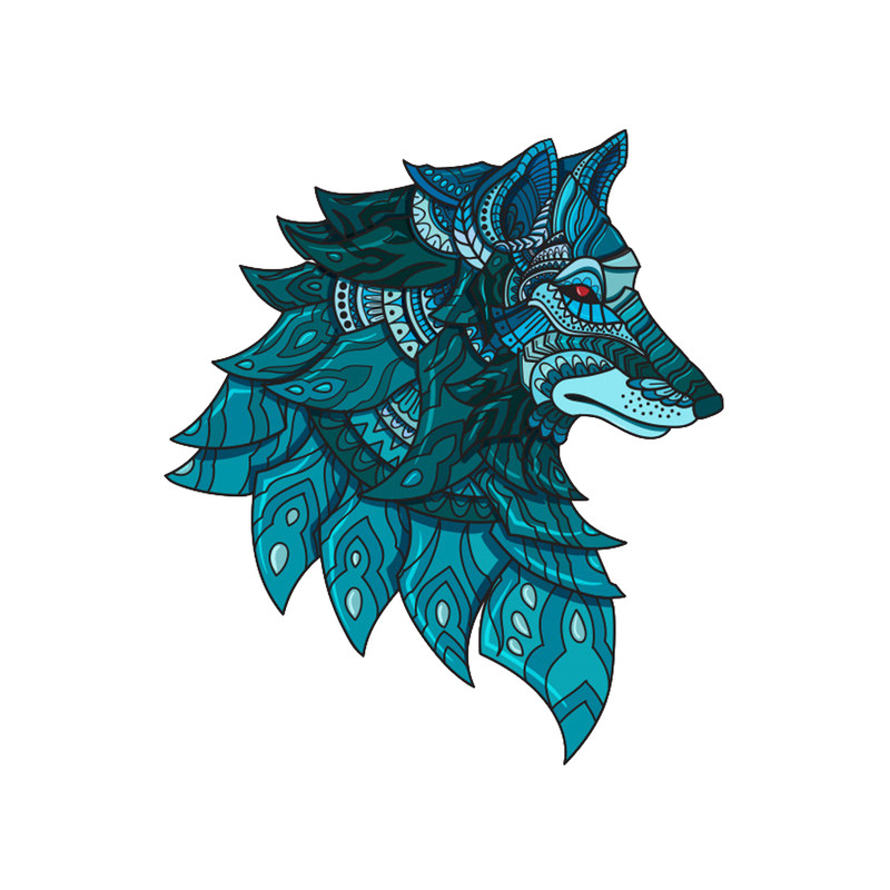 استیکر لپ تاپ طرح گرگ کد STL1291