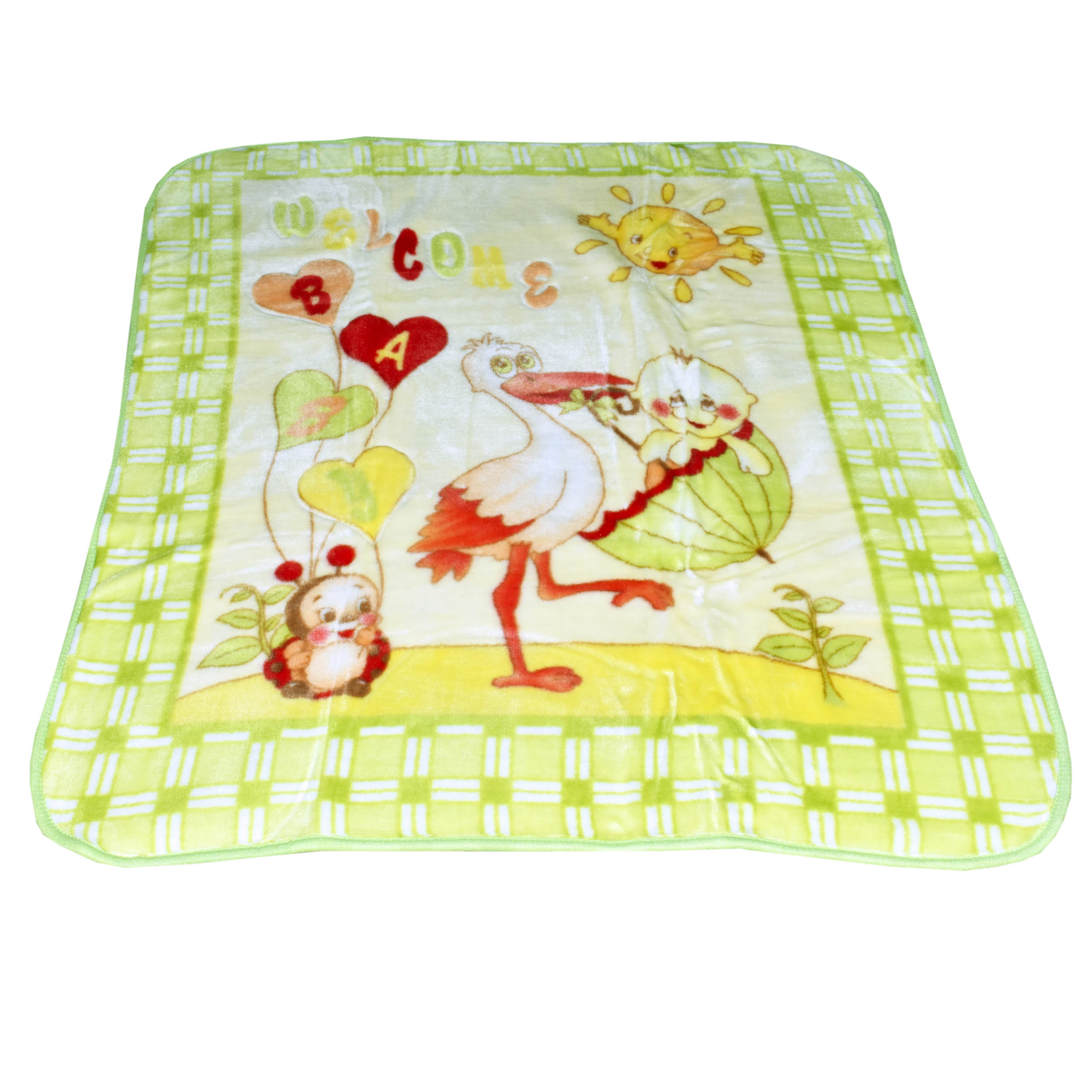 پتو نوزادی درمینا طرح WLC سایز 100×120 سانتی متر