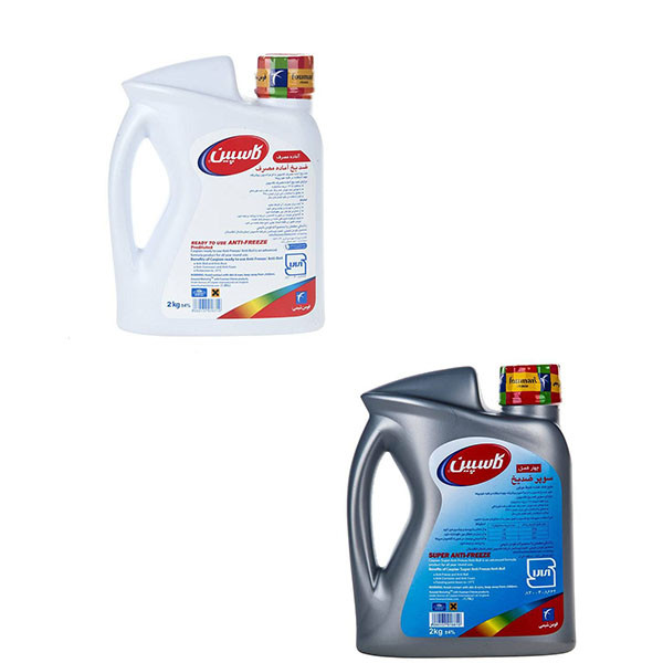 ضدیخ خودرو کاسپین مدل AM 2L50/502LSحجم 4000 میلی لیتر مجموعه 2 عددی