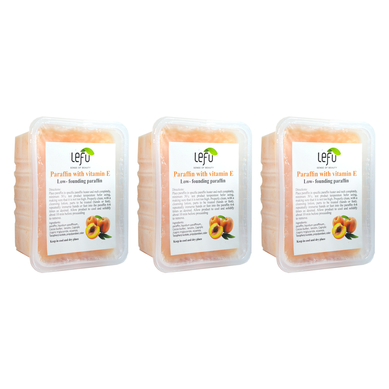 پارافین لفو مدل Peach حجم 500 میلی لیتر مجموعه 3 عددی