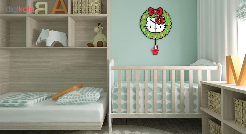 ساعت دیواری کودک باروچین طرح hello kitty