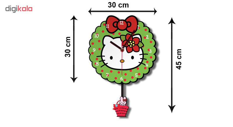 ساعت دیواری کودک باروچین طرح hello kitty