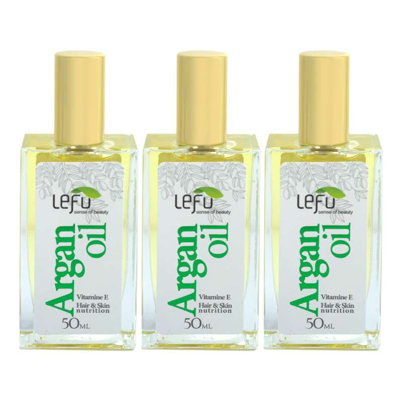 روغن آرگان لفو مدل A3 حجم 50 میلی لیتر مجموعه 3 عددی روغن آرگان لفو مدل A3 حجم 50 میلی لیتر مجموعه 3 عددی