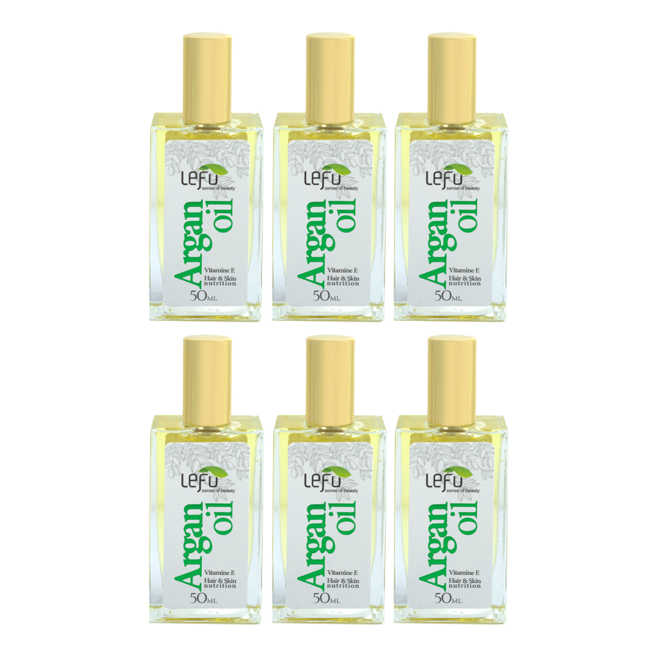 روغن آرگان لفو مدل A2 حجم 50 میلی لیتر مجموعه 6 عددی