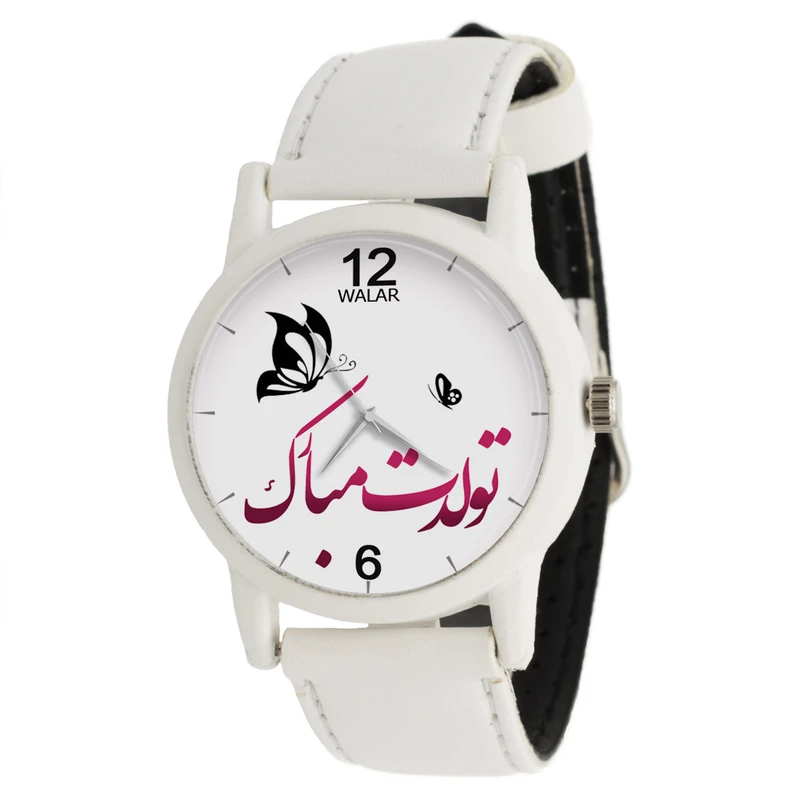 ساعت مچی عقربه ای زنانه والار طرح تولدت مبارک کد LF1674