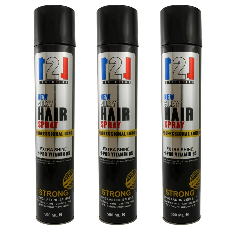 اسپری نگهدارنده مو 121 مدل SILKY Hair حجم 500 میلی لیتر مجموعه 3 عددی