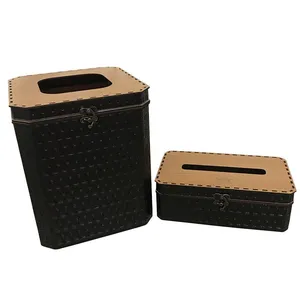 ست سطل و جعبه دستمال کاغذی مدل CHRM01