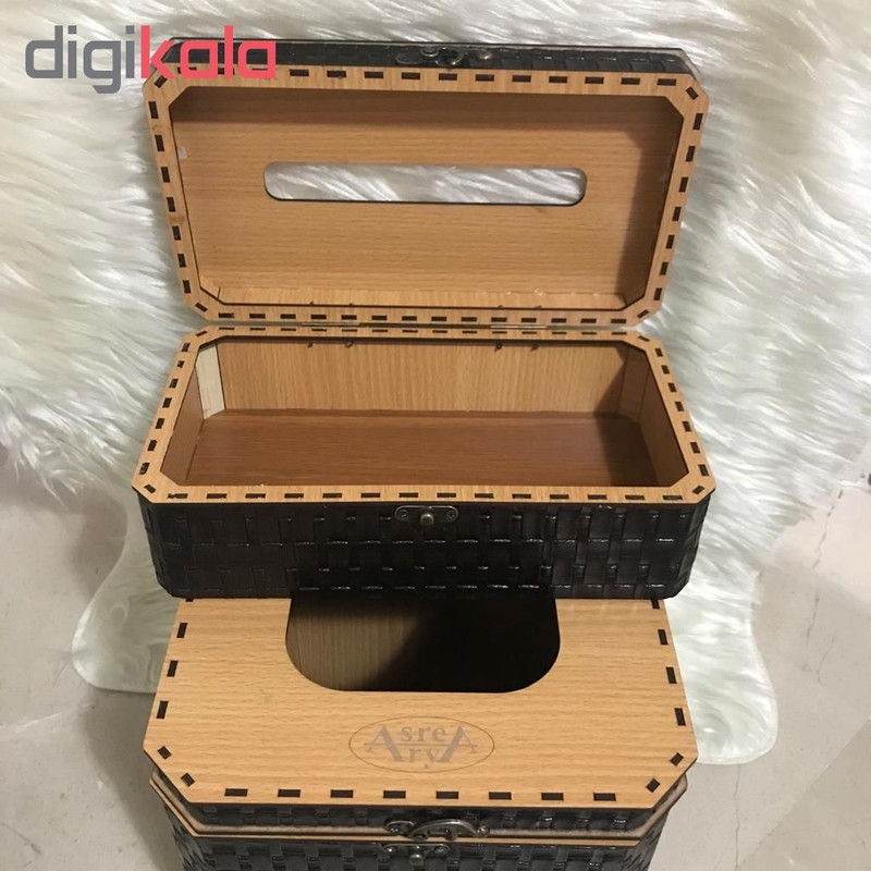 ست سطل و جعبه دستمال کاغذی مدل CHRM01 ست سطل و جعبه دستمال کاغذی مدل CHRM01