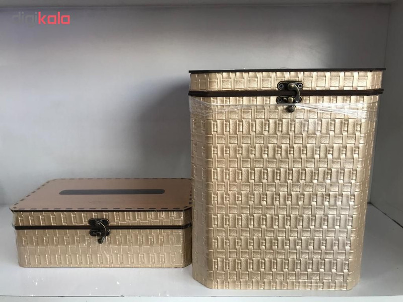 ست سطل و جعبه دستمال کاغذی مدل CHRM01 ست سطل و جعبه دستمال کاغذی مدل CHRM01