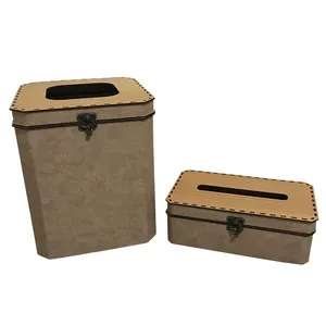 ست سطل و جای دستمال کاغذی مدل PRCH01