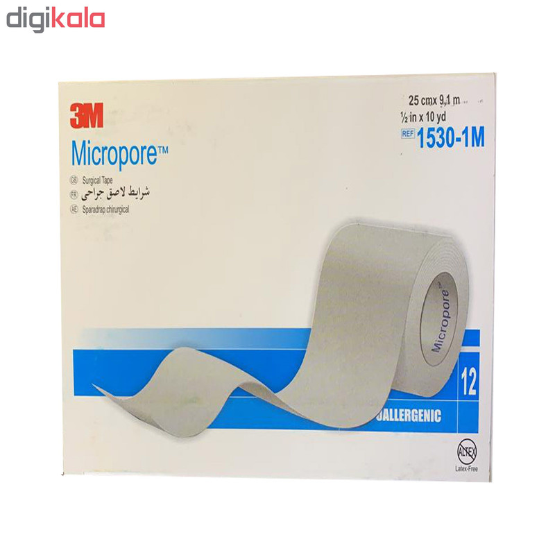 چسب پانسمان تری ام مدل Micropore کد 01 بسته 3 عددی