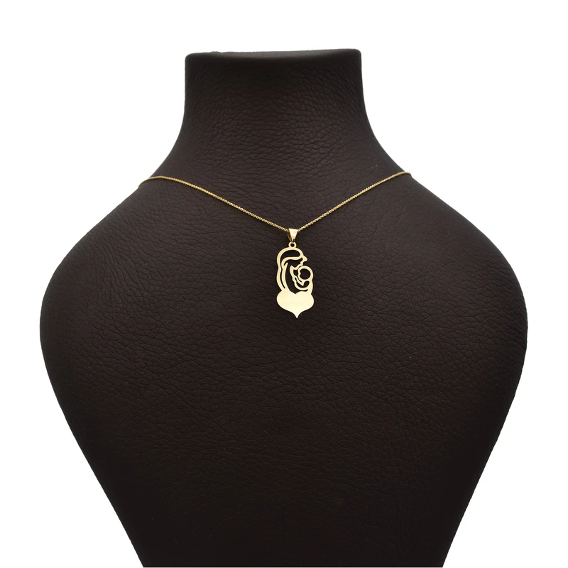 گردنبند طلا 18 عیار زنانه طرح مادر و بچه کد 525M243