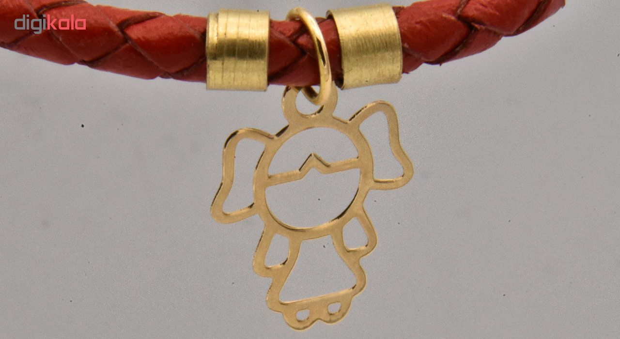 دستبند طلا 18 عیار زنانه آمانژ طرح کودک کد 481D2927 -  - 4