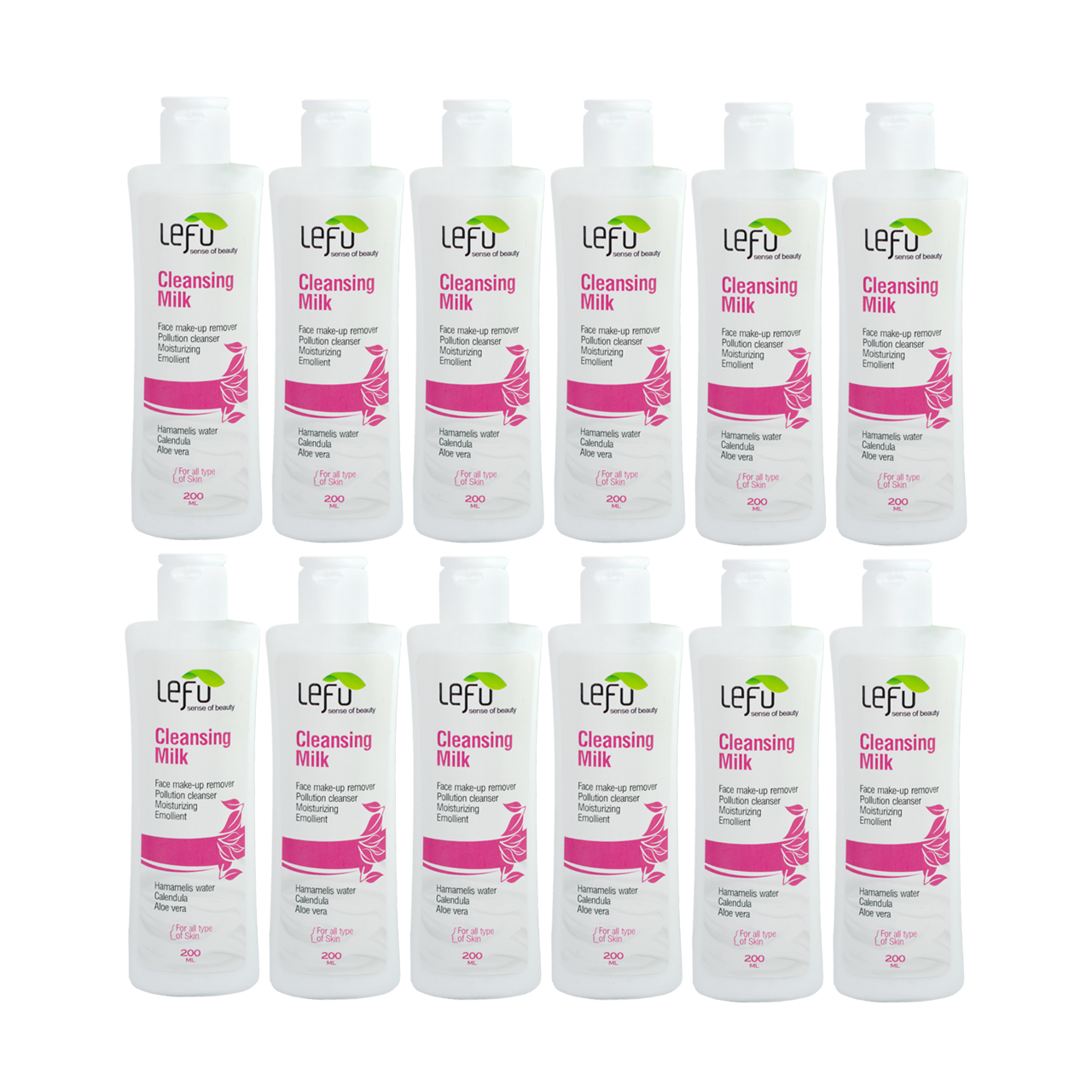 شیر پاک کن لفو مدل Aloe Vera حجم 200 میلی لیتر مجموعه 12 عددی