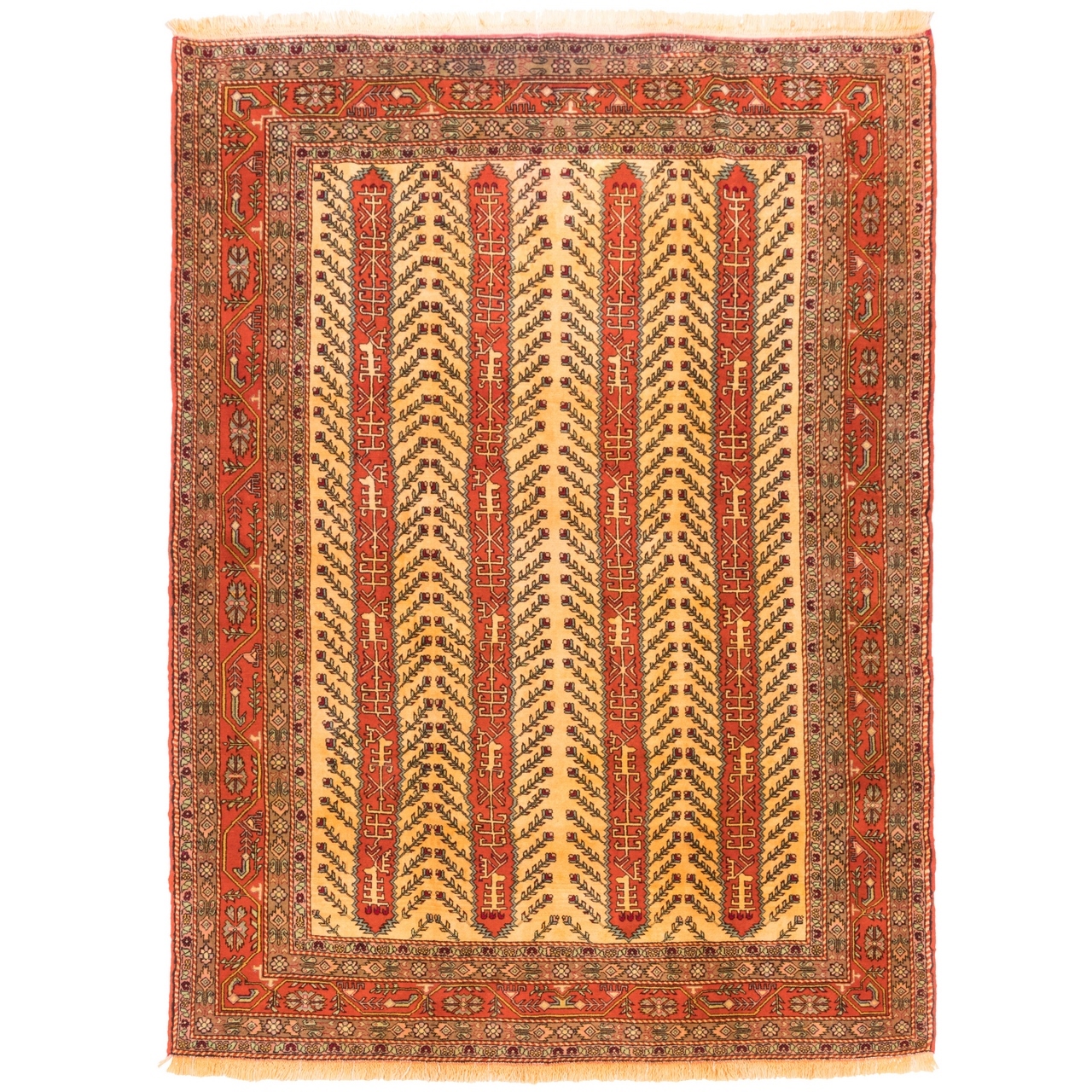 فرش دستباف قدیمی پنج و نیم متری سی پرشیا کد 141015