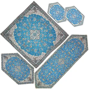 ست 5 تکه رومیزی ترمه مدل شاه عباسی کد A-BI5-5