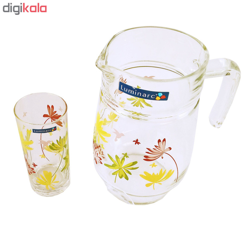 ست پارچ و لیوان 7 پارچه لومینارک مدل CRAZY FLOWRS