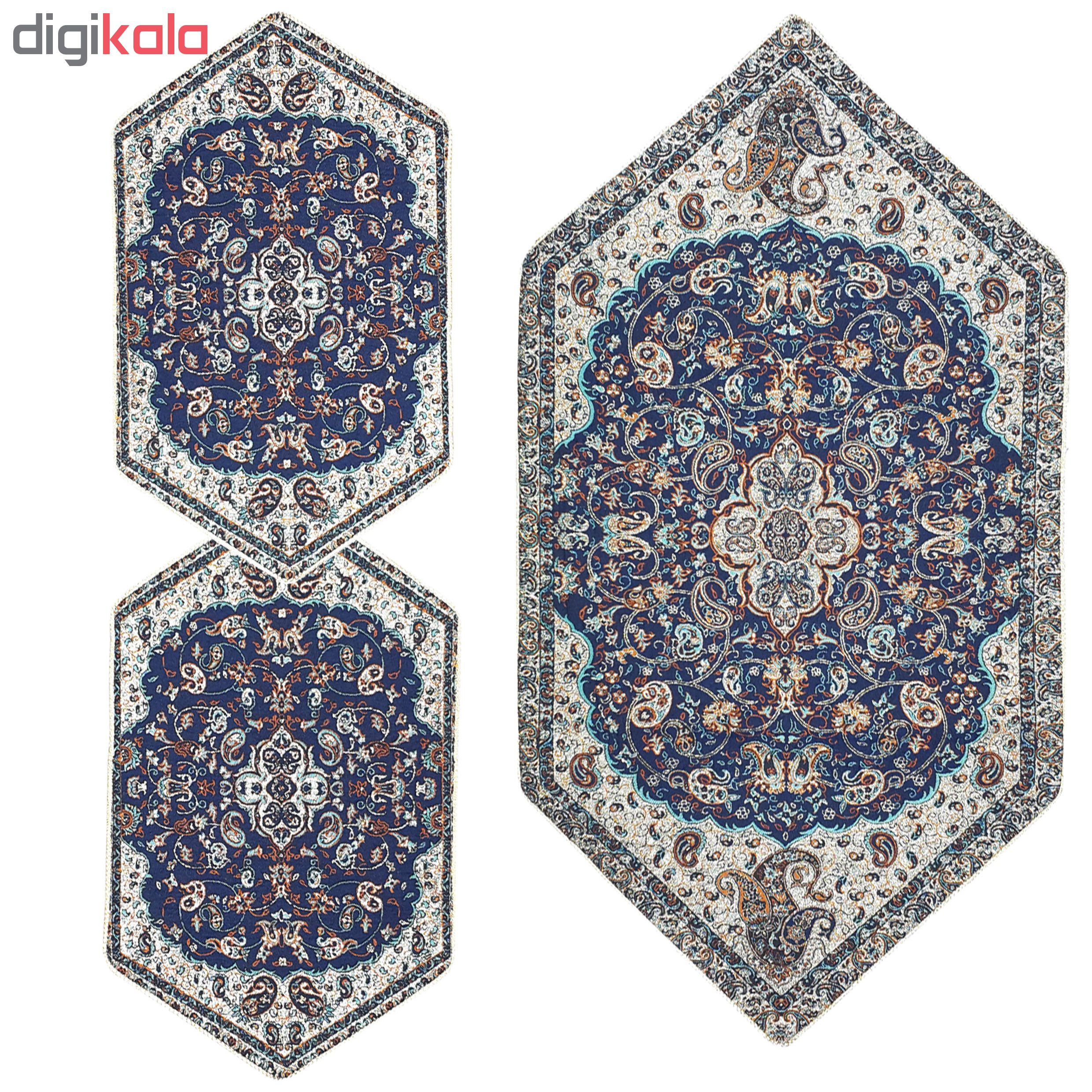 ست 5 تکه رومیزی ترمه مدل شاه عباسی کد SRMH5-5