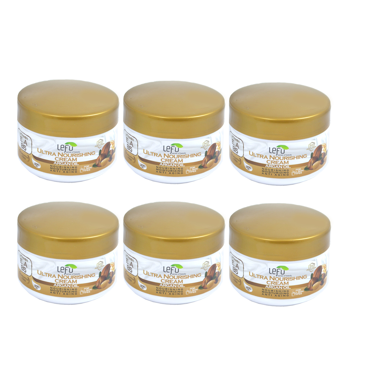 کرم مرطوب کننده لفو مدل Argan Oil حجم 200 میلی لیتر مجموعه 6 عددی