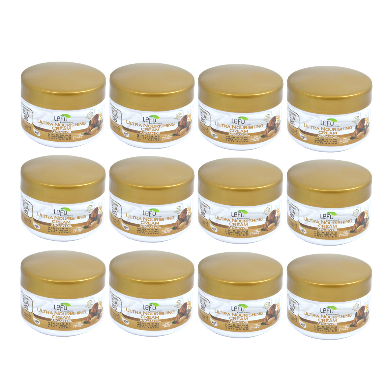کرم مرطوب کننده لفو مدل Argan Oil حجم 200 میلی لیتر مجموعه 12 عددی