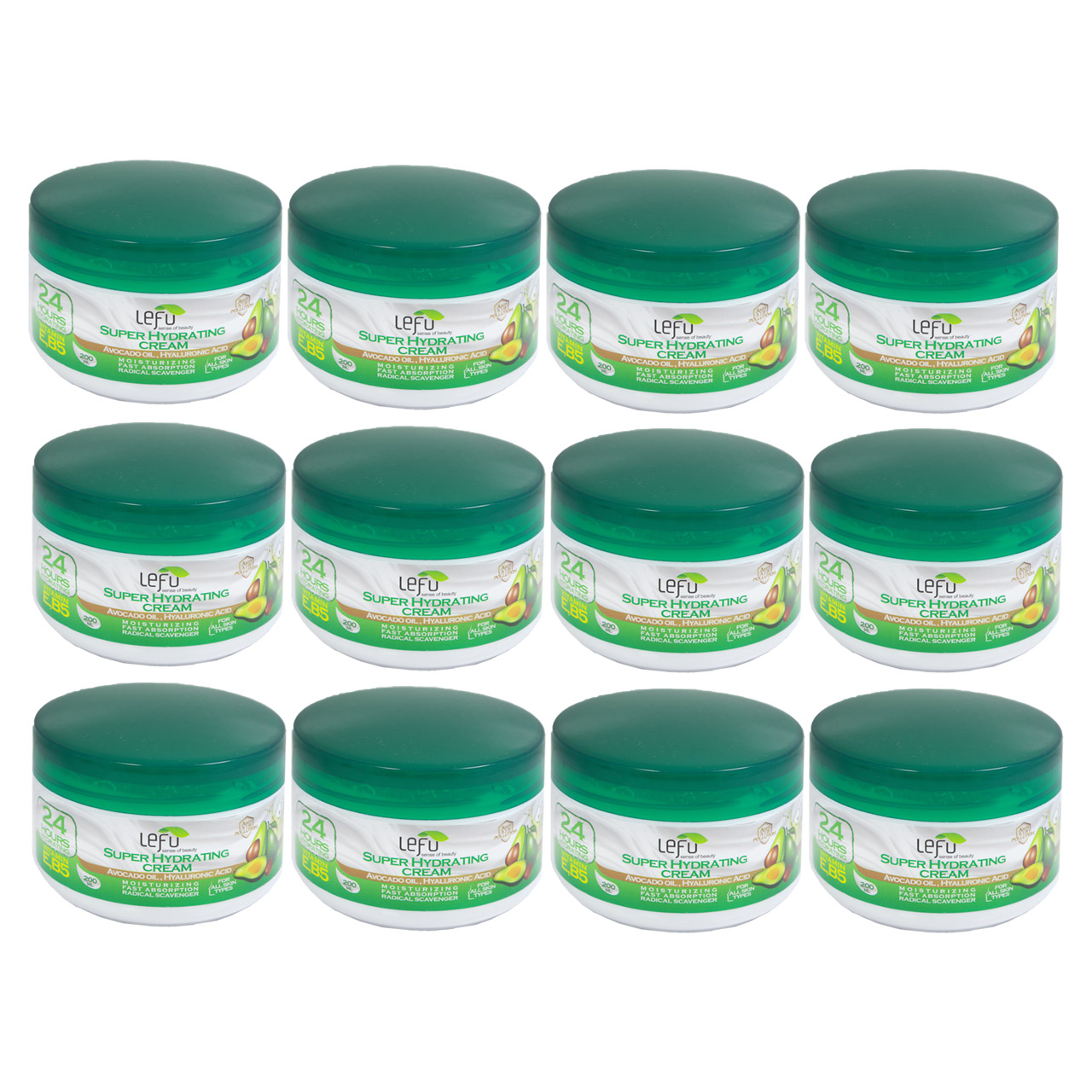 کرم مرطوب کننده لفو مدل Avocado oil حجم 200 میلی لیتر مجموعه 12 عددی