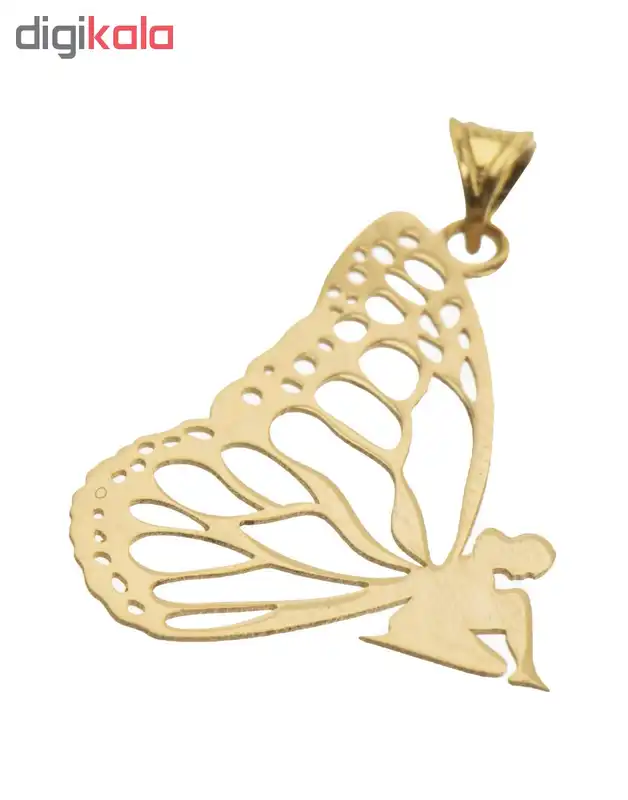 آویز گردنبند طلا 18 عیار زنانه طرح فرشته کد UN100