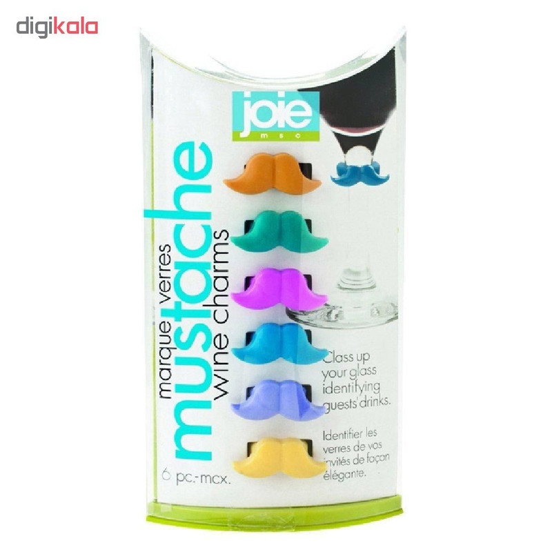 نشانگر تزئینی لیوان ژویی مدل MOUSTACHE بسته 6 عددی نشانگر تزئینی لیوان ژویی مدل MOUSTACHE بسته 6 عددی
