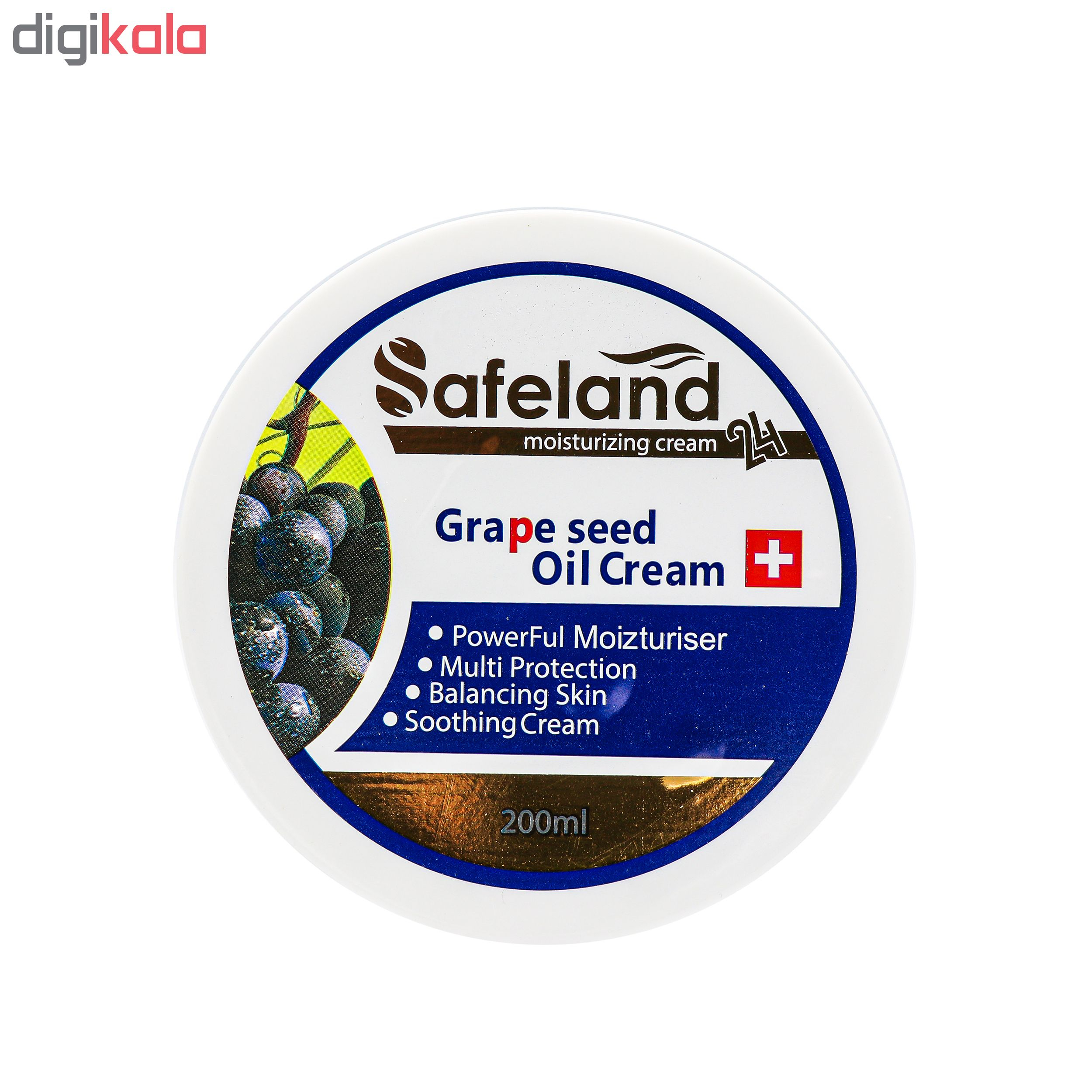 کرم مرطوب کننده سیفلند مدل Grape Seed Oil حجم 200 میلی لیتر