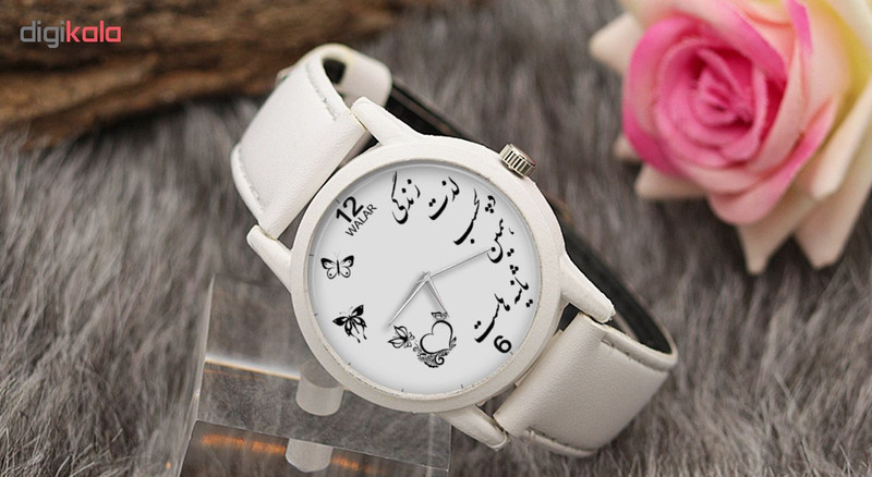ساعت مچی عقربه ای زنانه والار طرح زندگی لذت دلچسب همین ثانیه هاست کد LF1643