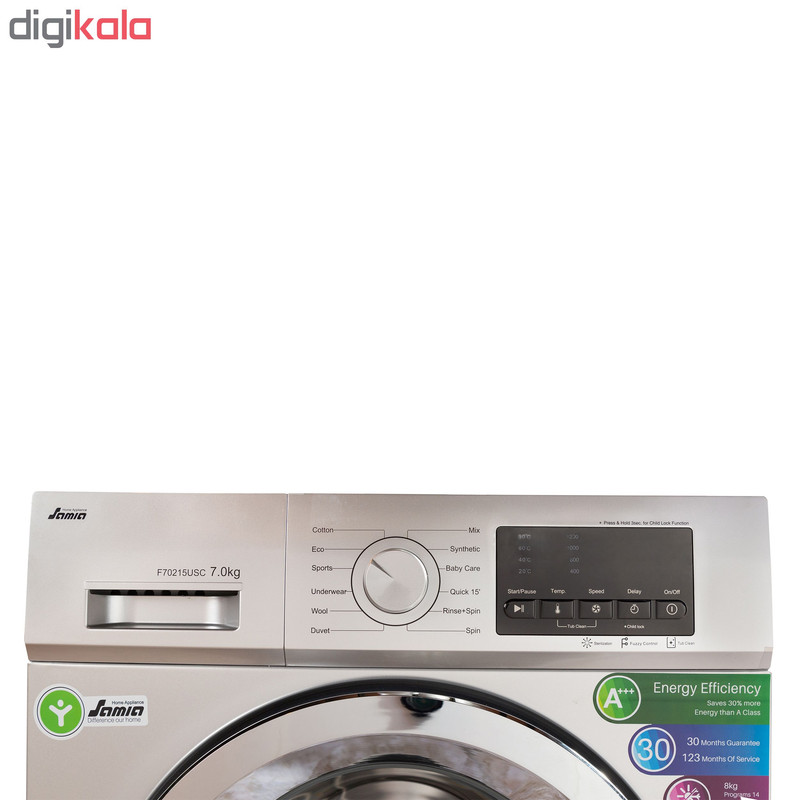 ماشین لباسشویی سامیا مدل F70215USC ظرفیت 7 کیلوگرم
