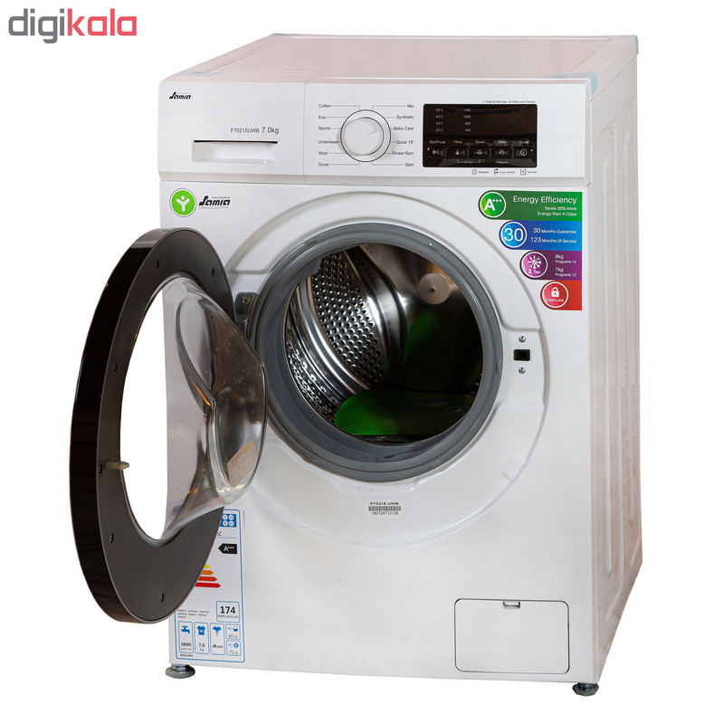 ماشین لباسشویی سامیا مدل F70215UWB ظرفیت 7 کیلوگرم